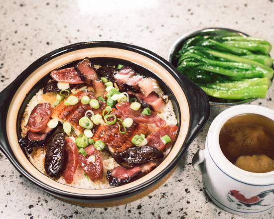Preserved Meat and BBQ Eel on Rice 腊味鳗鱼饭